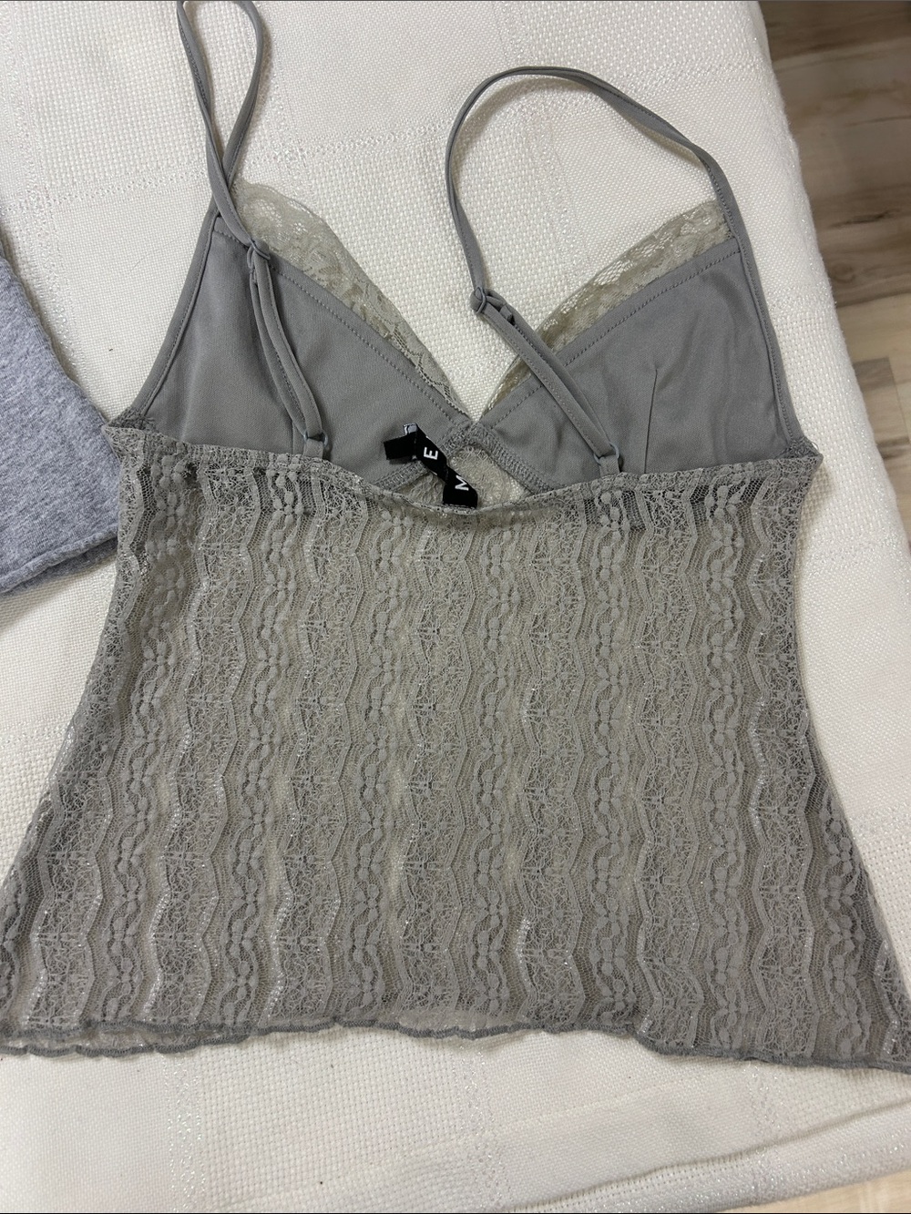Brandy Melville Taupe Lace Cami image 4